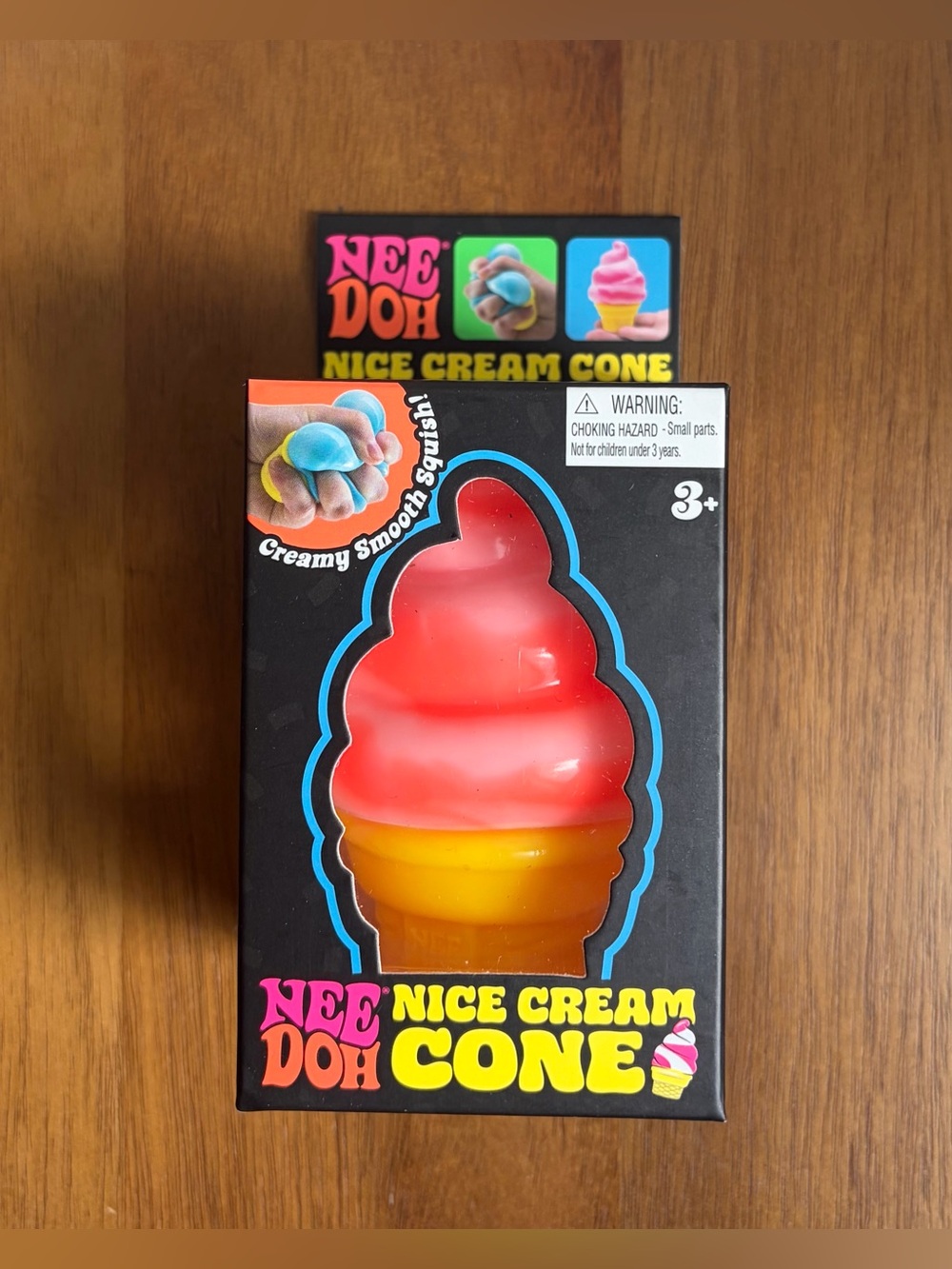 Needoh Orange Nice Cream Cone Squishy Nee Doh New In Box Sealed